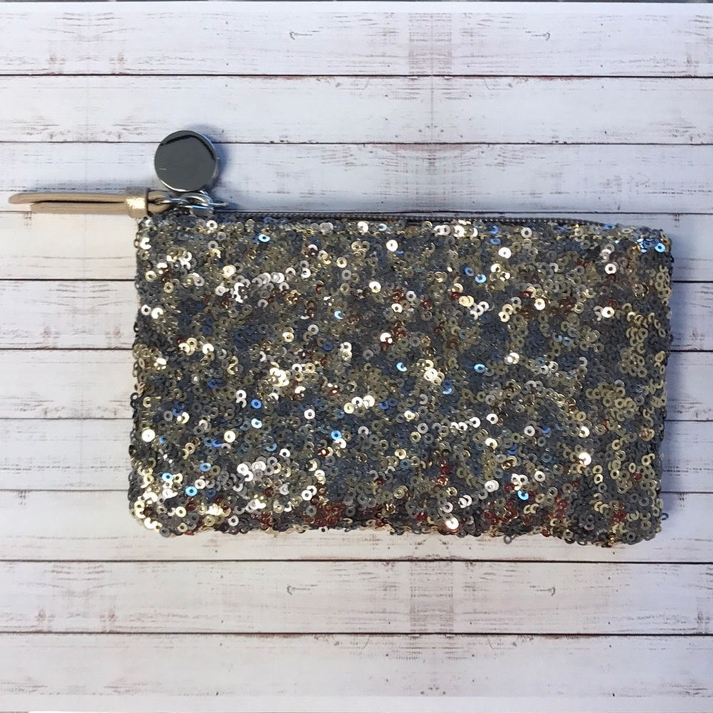 Loft Sequin Zipper Pouch- great bundle item!